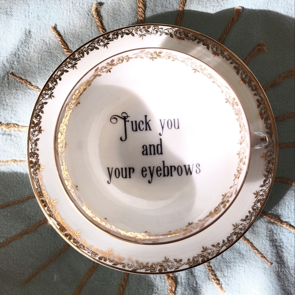 Other - Vintage Upcycled Funny Tea Cup - Food Safe-  Limoges